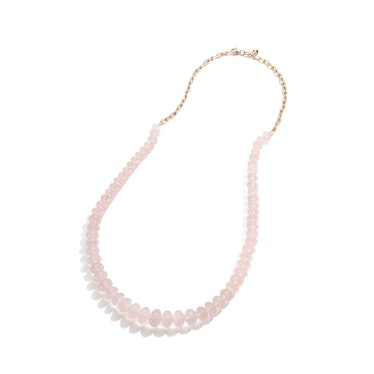 Saxon Rose Quartz Bead Necklace