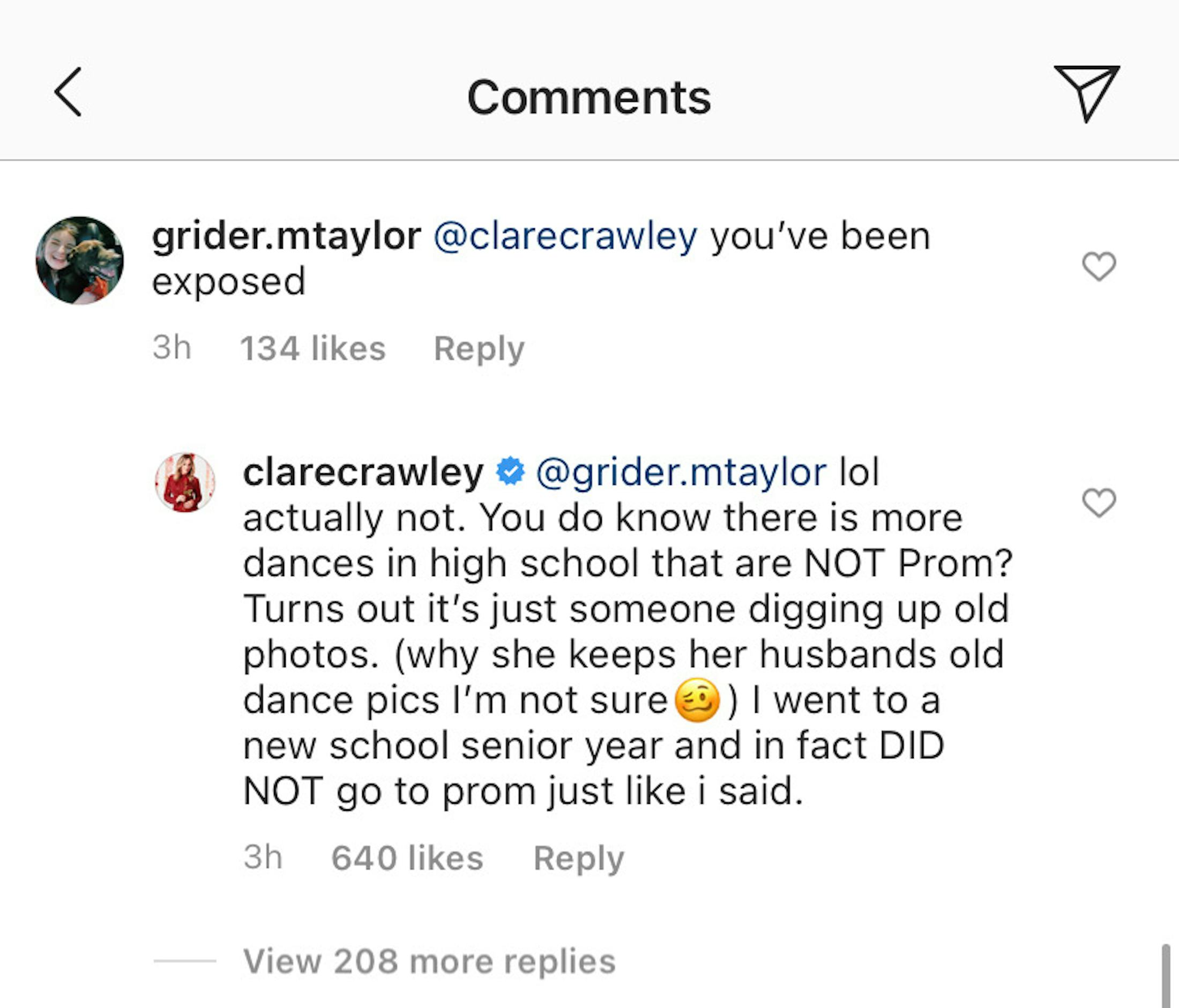 Bachelorette Clare Crawley Responds To Claim She Lied About Senior Prom