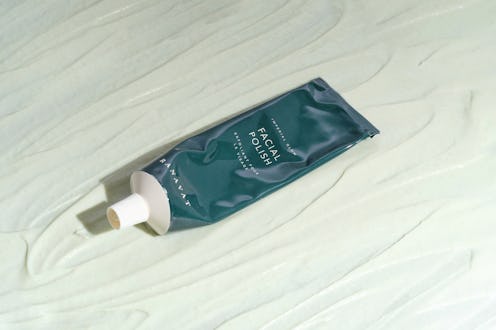 Ranavat Imperial Glow Facial Polish tube and texture swatch.