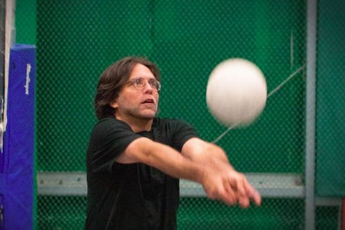 Screenshot from HBO's The Vow of NXIVM founder Keith Rainere playing volleyball.