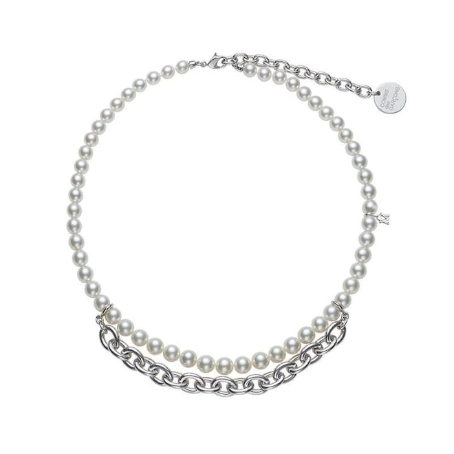 Mikimoto Commes des Garcons Akoya Pearl and Chain Necklace