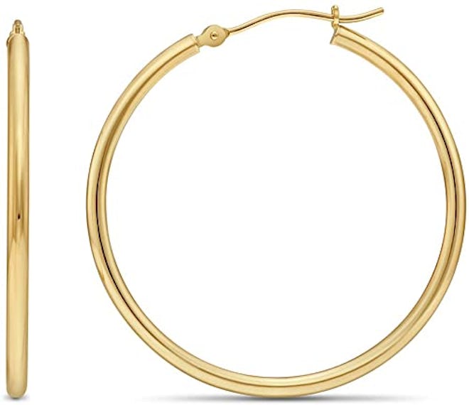 Tilo Jewelry Classic 14-Karat Yellow Gold Hoop Earrings