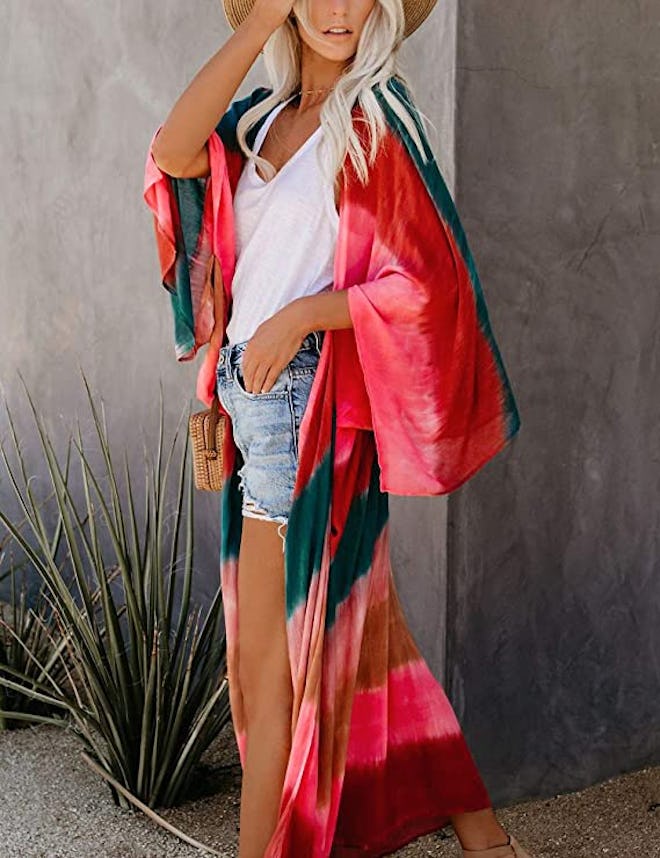 Relipop Sheer Chiffon Kimono Cardigan