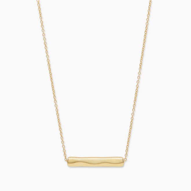 Gorjana's Bespoke Bar Adjustable Necklace In Gold. 