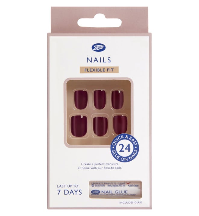 Boots Artificial Nails - Oxblood