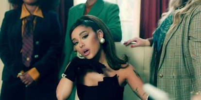 A screenshot from Ariana Grande's "positions" music video.