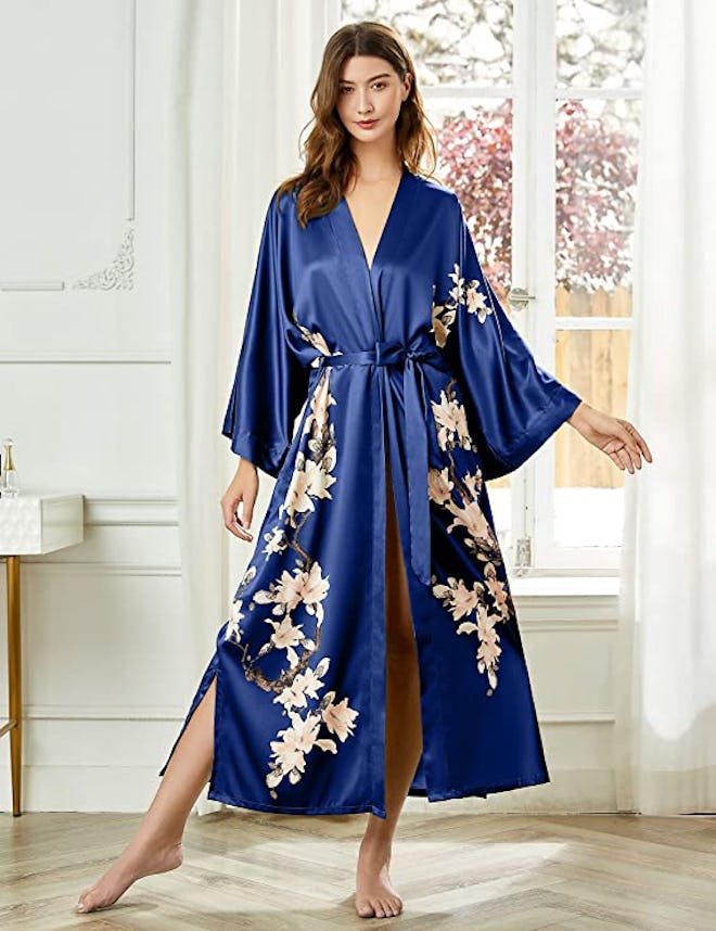BABEYOND Long Floral Kimono Robe