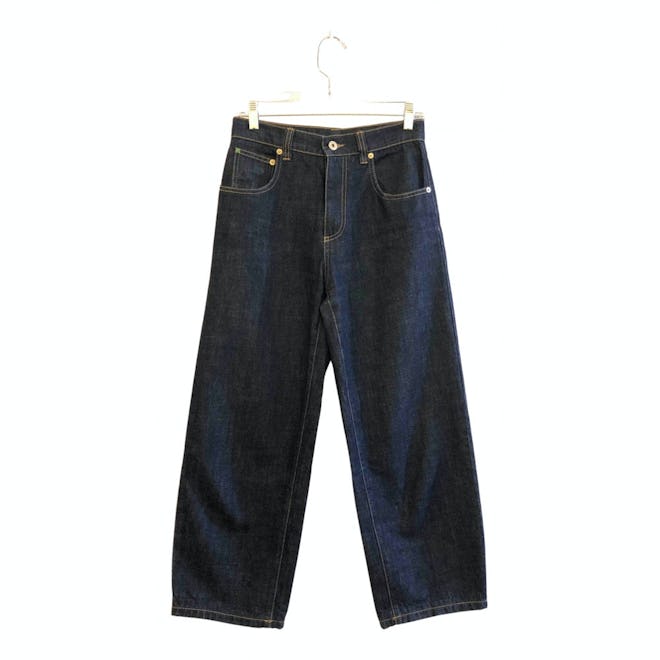 Navy Cotton Jeans