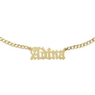 Adina's Jewels Gothic Nameplate Choker. 