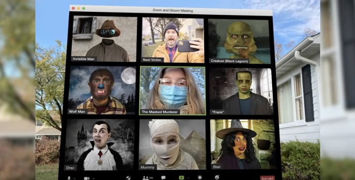 A dad made the best Zoom Halloween costume.