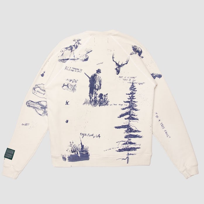 Reese Cooper Hand Drawn All Over Print Crewneck