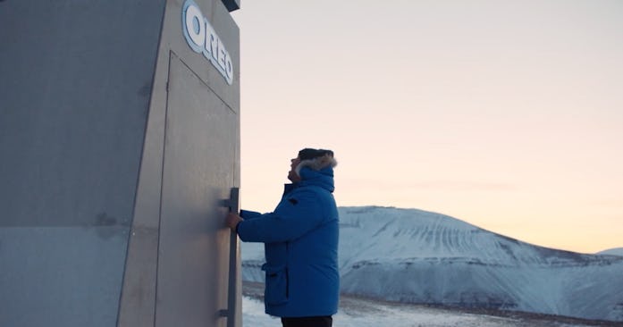 Oreo created a vault in Norway to store its cookies in case of a natural disaster. 