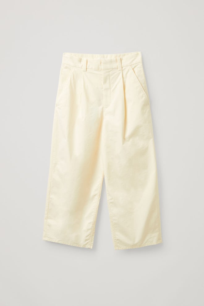High-Waisted Cotton Pants