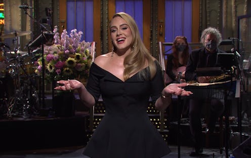 Adele giving her 'SNL' monologue on Oct. 24.