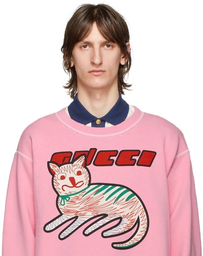 gucci hoodie with cat