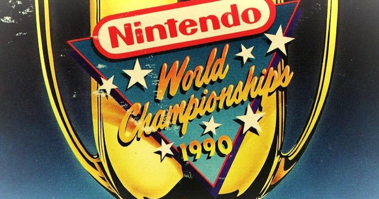 A sign for the Nintendo World Champions 1990
