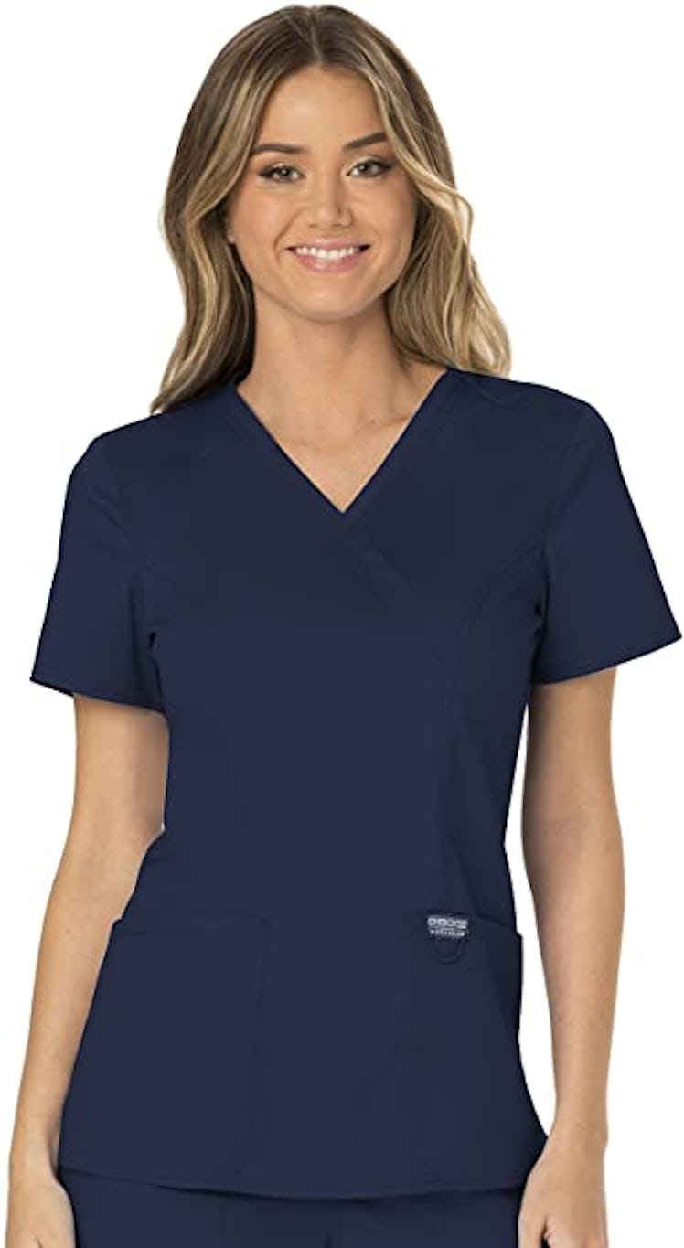 CHEROKEE Workwear Revolution Mock Wrap Scrub Top