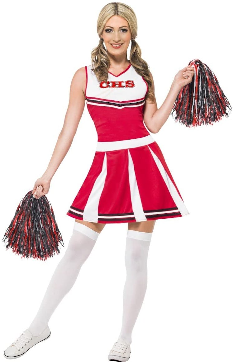 Smiffys Women Cheerleader Costume, Red