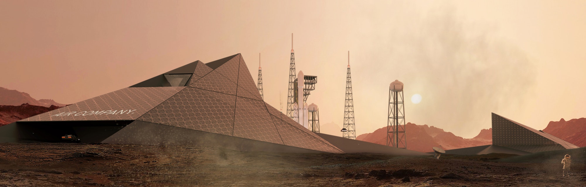 Spacex Mars City 4 Stunning Concept Images Show Planet S Fuel Station