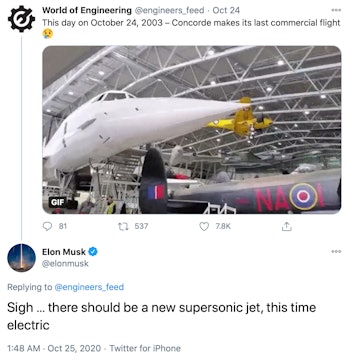 Tesla Electric Plane Elon Musk Hints At Ambitious Plan To Create A Jet