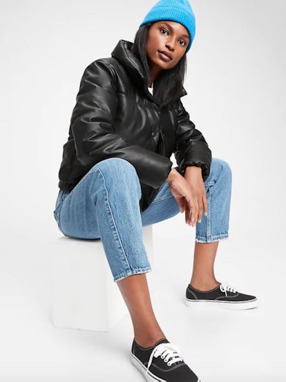 13 Cropped Puffer Jackets With Faux Leather Black Pastel More Styles