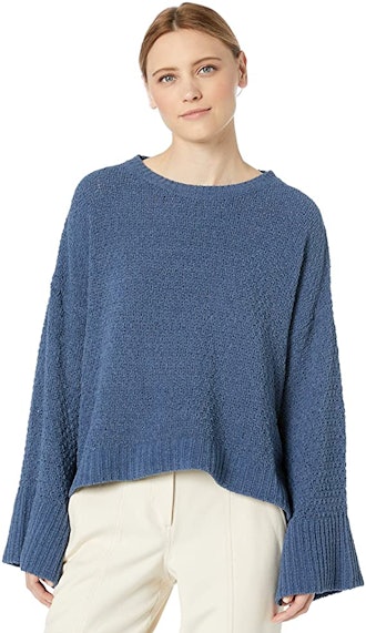 Splendid Flare Sleeve Crewneck Pullover Sweater 