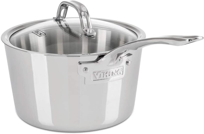 Viking Contemporary 3-Ply Stainless Steel Saucepan with Lid