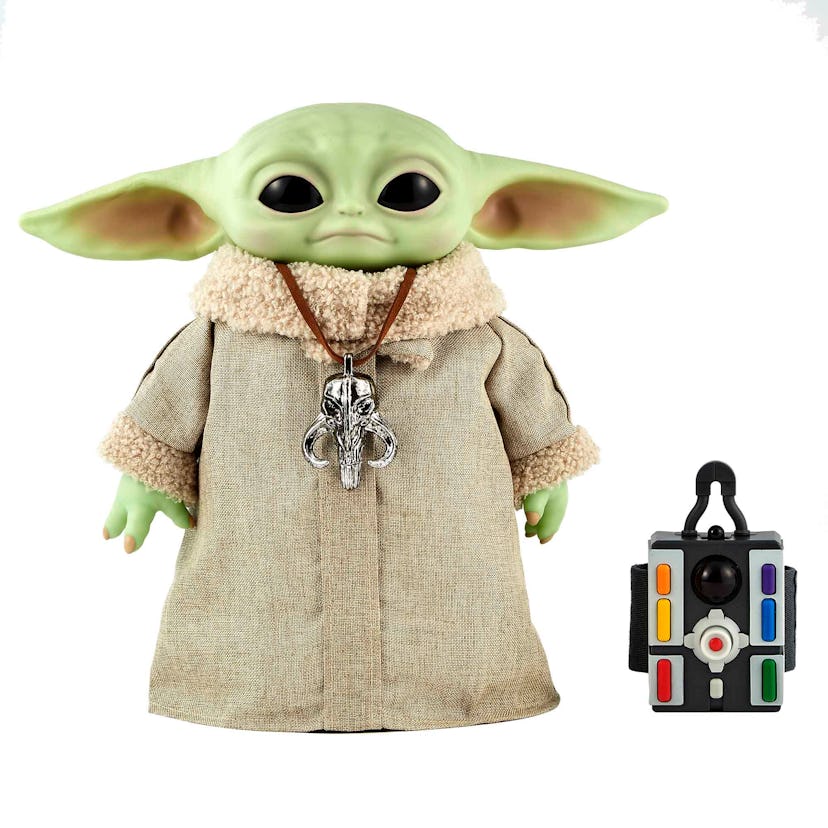 The Baby Yoda plush robot has a remote control that looks straight out of 'Star Wars.'