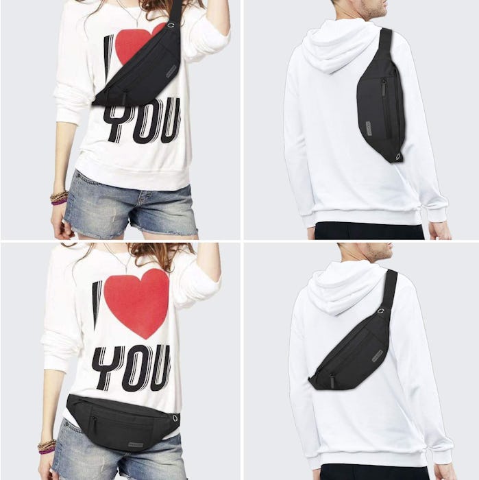 MAXTOP 4-Zipper Pocket Fanny Pack 