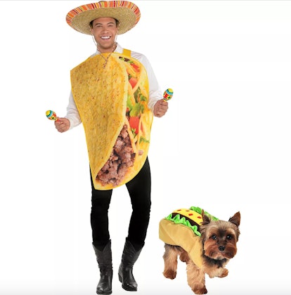 Dale Moss wore a taco costume for Party City.