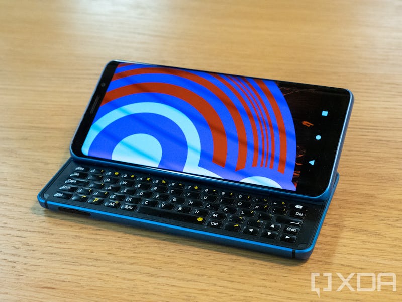 The Pro1-X is a privacy-friendly smartphone that features a slide-out physical keyboard.