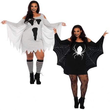 Jersey Ghost Dress Adult Womens Costume Plus Size Halloween Leg Avenue 