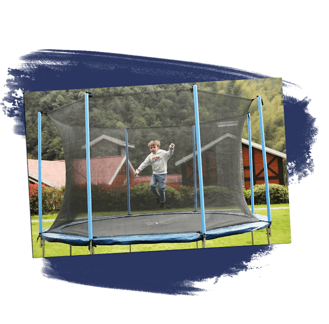AirBound Trampoline With Safety Enclosure