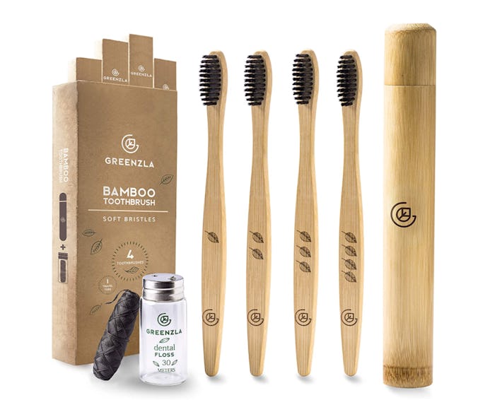 Greenzla Bamboo Toothbrushes (4-Pack)