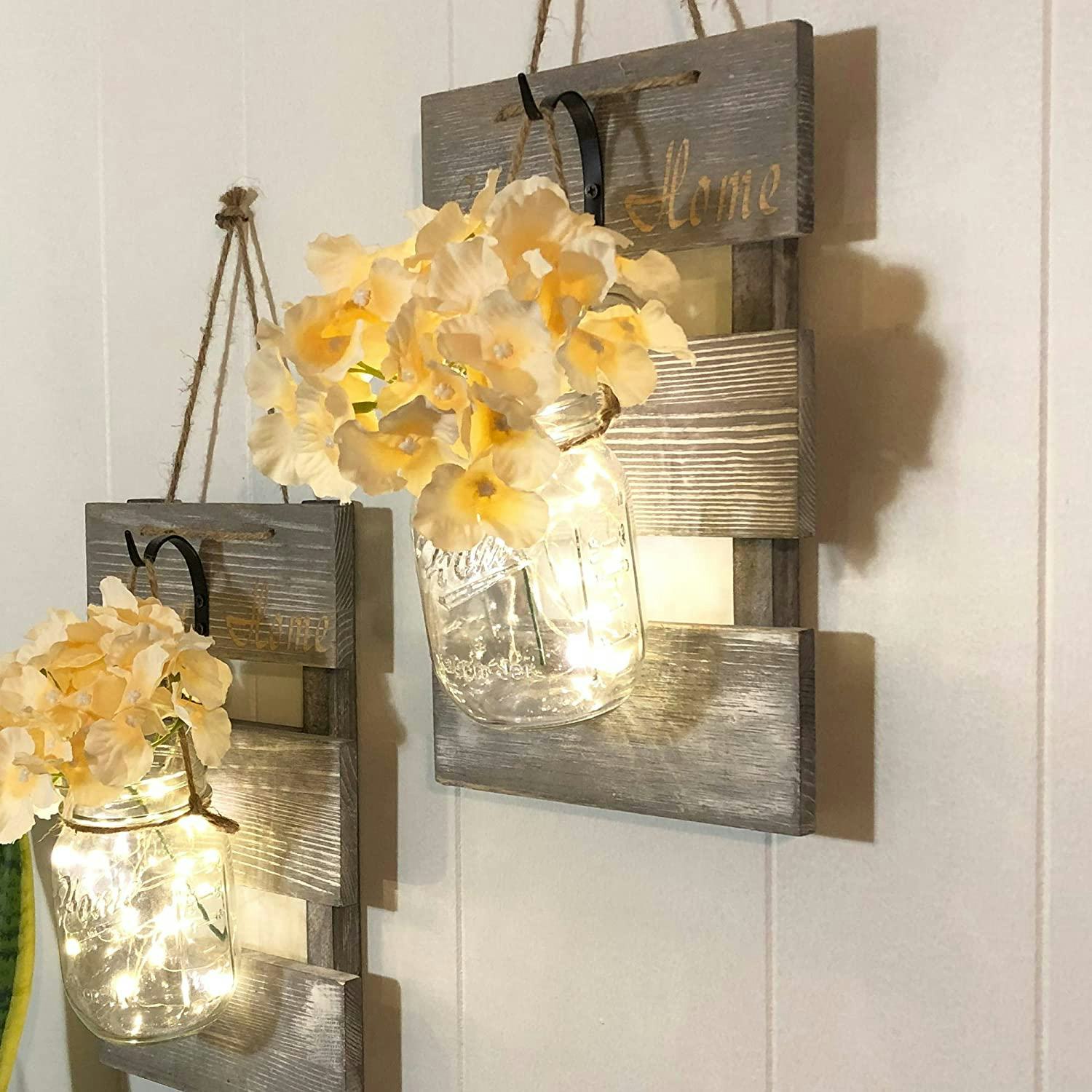 Besuerte Rustic Light Mason Jars (2-Pack)