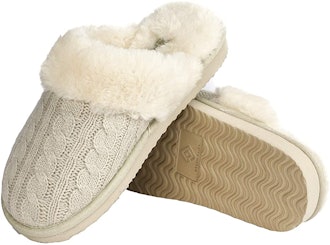 DREAM PAIRS Knit Faux Slippers