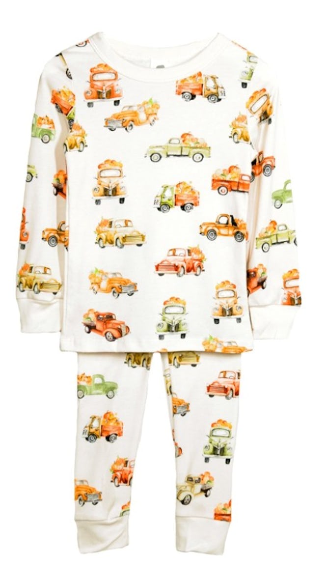 Long John Pajama Set - Pumpkin Trucks