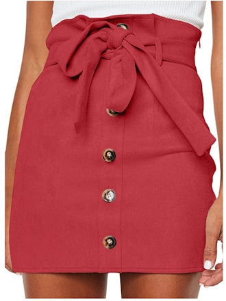 Meyeeka Paperbag High Waist Mini Skirt