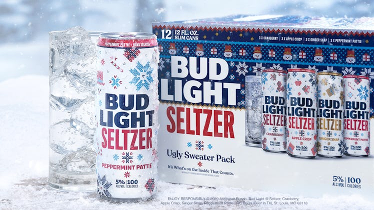 Bud Light Seltzer is launching a holiday pack for 2020, and it includes flavors like Peppermint Patt...