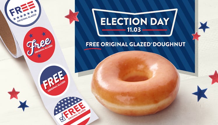 Voters can score a free glazed doughnut at Krispy Kreme on Nov. 3.
