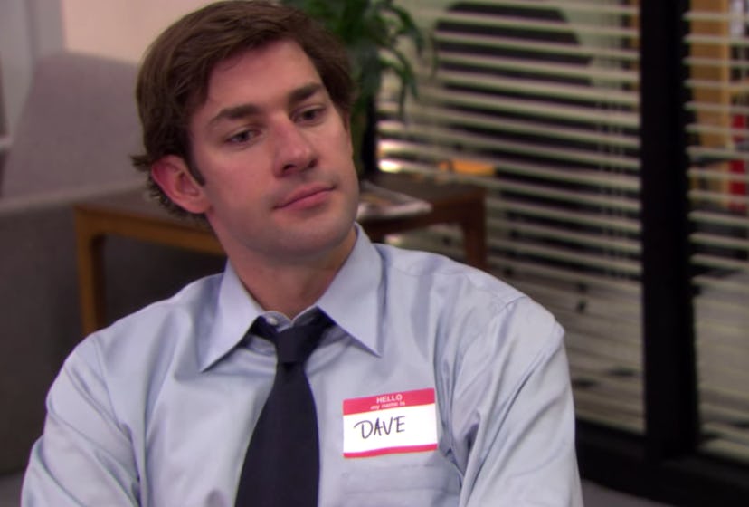 Jim as Dave on The Office via a screenshot
