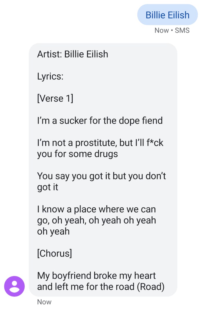 Billie Eilish generated lyrics