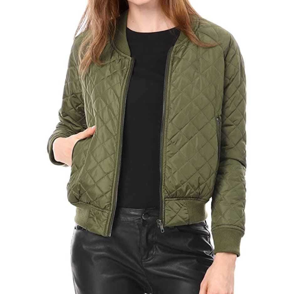 patterned bomber jacket womens