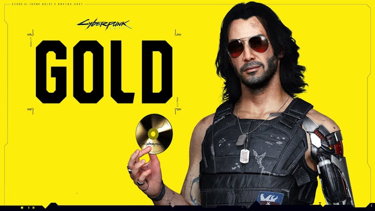 cyberpunk 2077 gone gold keanu reeves
