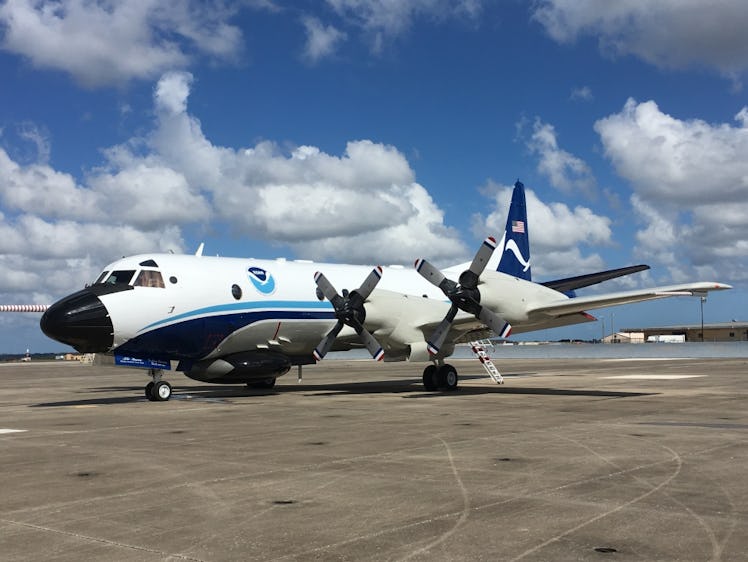 One of NOAA's "Hurricane Hunter" planes, known as Kermit.