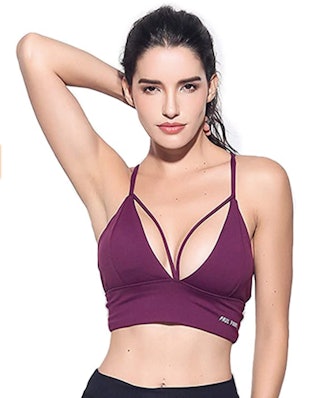 MotoRun Cross-Back Strappy Sports Bra