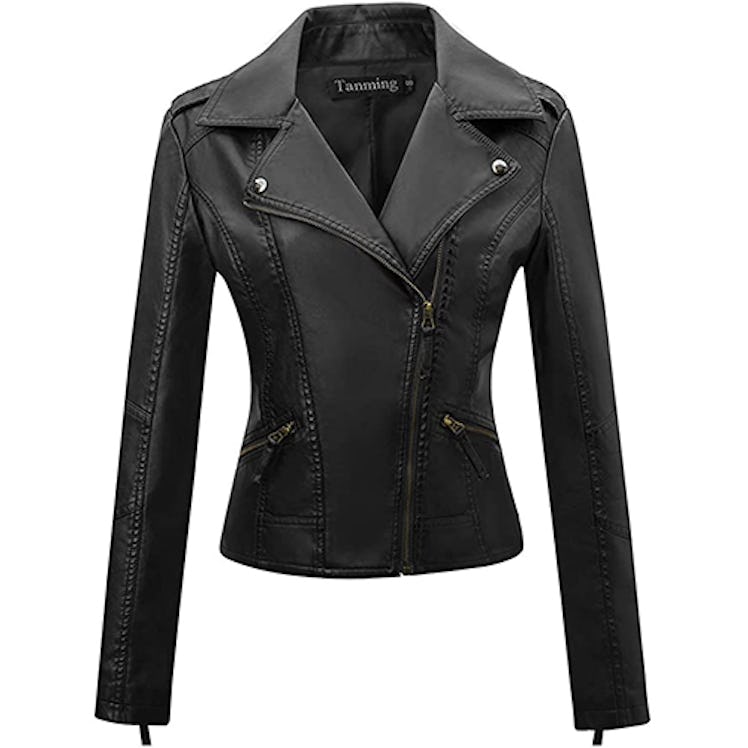 Tanming Faux Leather Moto Jacket