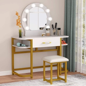 Tribesigns Vanity Table With Lighted Mirror