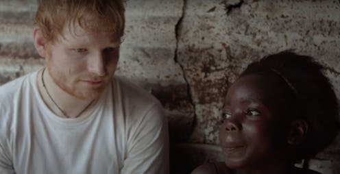Ed Sheeran with Peaches, a little girl from Liberia