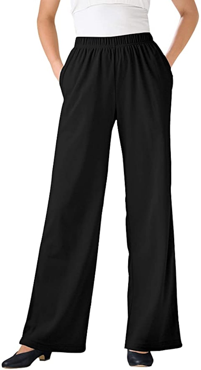 Woman Within 7-Day Knit Wide Leg Pant